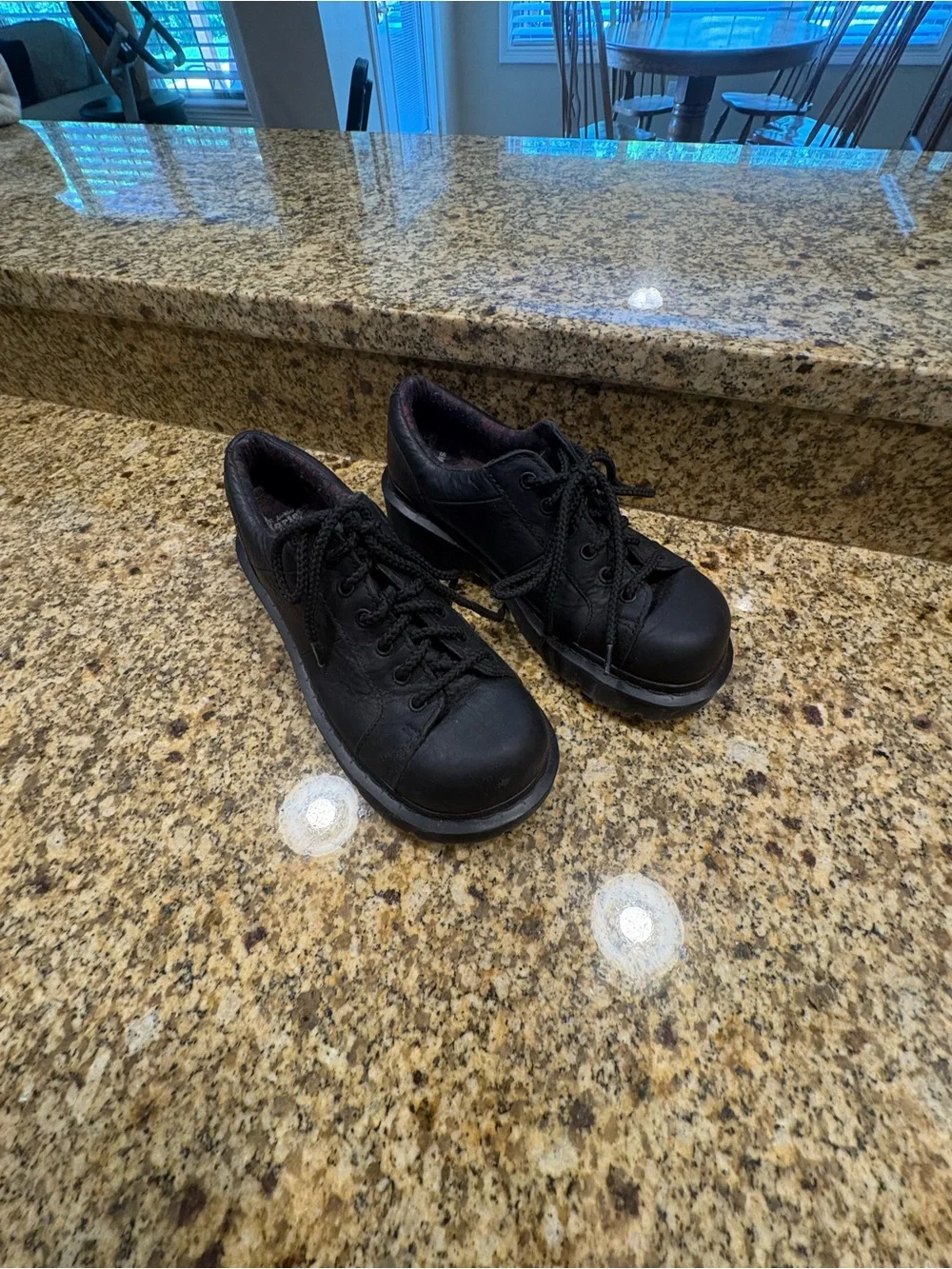 Dr. Martens Women’s Keani Matte Black chunky retro style shoes Size 8